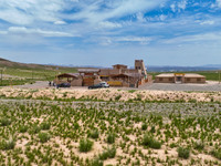 Workers are carrying out site investigation and data collection at Jinshanyi section in Zhangye, China, on June 27, 2024. In recent years, S...