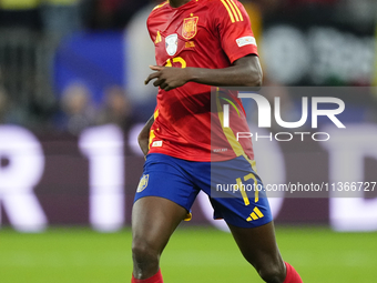 Nico Williams left winger of Spain and Athletic Club Bilbao during the UEFA EURO 2024 group stage match between Spain and Italy at Arena Auf...