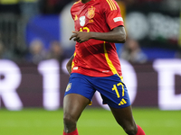 Nico Williams left winger of Spain and Athletic Club Bilbao during the UEFA EURO 2024 group stage match between Spain and Italy at Arena Auf...