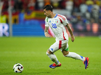 Mattia Zaccagni left winger of Italy and SS Lazio during the UEFA EURO 2024 group stage match between Spain and Italy at Arena AufSchalke on...