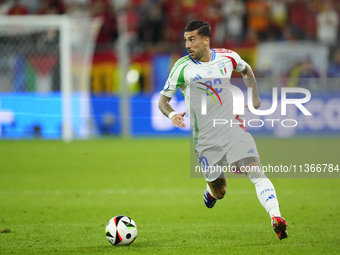 Mattia Zaccagni left winger of Italy and SS Lazio during the UEFA EURO 2024 group stage match between Spain and Italy at Arena AufSchalke on...