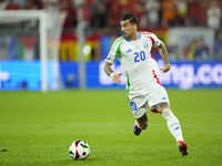 Mattia Zaccagni left winger of Italy and SS Lazio during the UEFA EURO 2024 group stage match between Spain and Italy at Arena AufSchalke on...