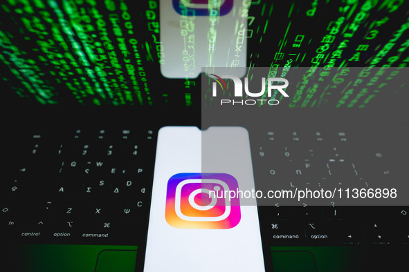 The Instagram logo is being displayed on a smartphone screen in Athens, Greece, on June 28, 2024. (Photo Illustration by Nikolas Kokovlis/Nu...