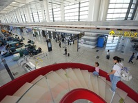 Passengers are waiting for a flight at the T2 terminal of Yantai Penglai International Airport in Yantai, China, on June 28, 2024. (