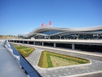 The T2 terminal of Yantai Penglai International Airport in Yantai, China, on June 28, 2024, is operating on its first day. (