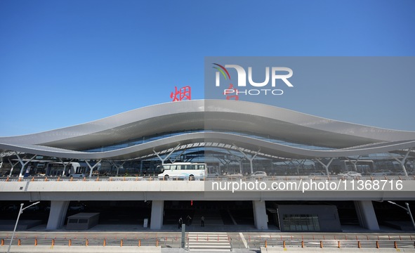 The T2 terminal of Yantai Penglai International Airport in Yantai, China, on June 28, 2024, is operating on its first day. 