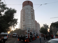 A search and rescue effort is underway at an apartment block hit by a Russian missile in Dnipro, Ukraine, on June 28, 2024. Russian troops a...