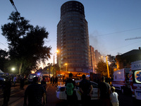 A search and rescue effort is underway at an apartment block hit by a Russian missile in Dnipro, Ukraine, on June 28, 2024. Russian troops a...