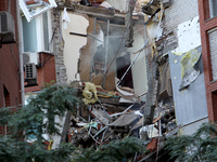 An apartment block is being damaged by the June 28 Russian missile attack in Dnipro, Ukraine, on June 29, 2024. Russian troops are attacking...