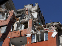 An apartment block is being damaged by the June 28 Russian missile attack in Dnipro, Ukraine, on June 29, 2024. Russian troops are attacking...