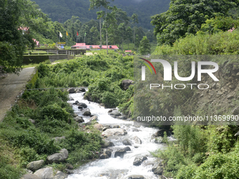 A general view is showing the Rohini village, a famous tourist spot near Siliguri, on June 29, 2024. (