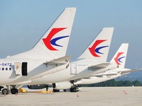 A China Eastern passenger jet is being seen on the tarmac at Yantai Penglai International Airport in Yantai, China, on June 28, 2024. (