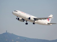 A China Eastern Airlines A320 is taking off from Yantai Penglai International Airport in Yantai, China, on June 28, 2024. (