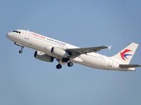 A China Eastern Airlines A320 is taking off from Yantai Penglai International Airport in Yantai, China, on June 28, 2024. (