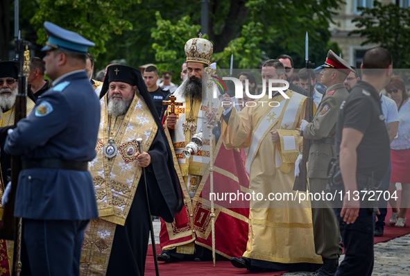 Metropolitan Daniil of Vidin is walking for the official ceremony after The Patriarchal Election Church Council elected him as the new Bulga...