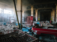 Inside the terminal, in Kharkiv, Ukraine, on June 30, 2024. On the afternoon of June 30, 2024, Russia bombed Kharkiv, hitting the ''Nova Pos...