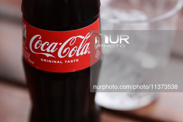 Coca-Cola is seen in this illustration photo taken in Krakow, Poland on June 30, 2024. 