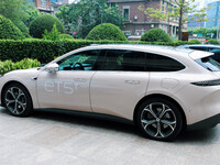 A new energy vehicle is being displayed at a NIO New energy vehicle store in Tianjin, China, on June 30, 2024. (