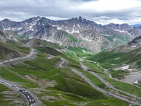 A view of the Duku Highway, known as one of the ''most beautiful highways in China,'' is being seen in Karamay, Xinjiang, China, on June 30,...