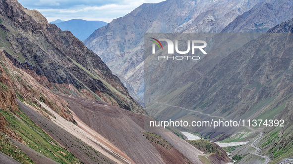 A view of the Duku Highway, known as one of the ''most beautiful highways in China,'' is being seen in Karamay, Xinjiang, China, on June 30,...