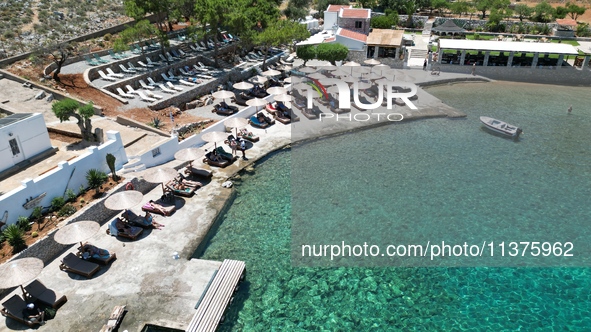 A view is showing Agia Marina in Symi, Greece, on July 1, 2024. 