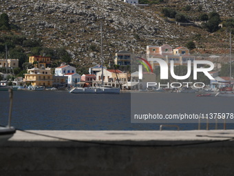 A view is being seen from Pedi in Symi, Greece, on July 1, 2024. (