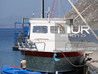 A view is showing Agia Marina in Symi, Greece, on July 1, 2024. (