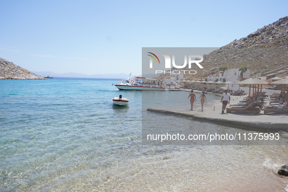 A view is showing Agia Marina in Symi, Greece, on July 1, 2024. 