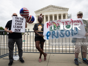 Trump opponents wait for the U. S. Supreme Court to issue the last remaining opinions of the term, including a decision on Donald Trump's im...