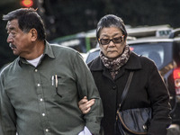 Pedestrians are facing a freezing winter morning on Avenida Paulista in Sao Paulo, on July 01, 2024. (