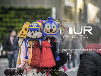 Pedestrians are facing a freezing winter morning on Avenida Paulista in Sao Paulo, on July 01, 2024. (