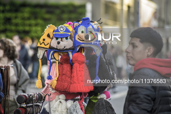 Pedestrians are facing a freezing winter morning on Avenida Paulista in Sao Paulo, on July 01, 2024. 