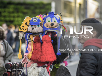 Pedestrians are facing a freezing winter morning on Avenida Paulista in Sao Paulo, on July 01, 2024. (