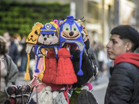 Pedestrians are facing a freezing winter morning on Avenida Paulista in Sao Paulo, on July 01, 2024. (