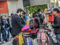 Pedestrians are facing a freezing winter morning on Avenida Paulista in Sao Paulo, on July 01, 2024. (