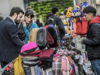 Pedestrians are facing a freezing winter morning on Avenida Paulista in Sao Paulo, on July 01, 2024. (