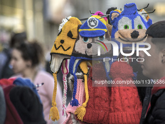 Pedestrians are facing a freezing winter morning on Avenida Paulista in Sao Paulo, on July 01, 2024. (