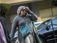 Pedestrians are facing a freezing winter morning on Avenida Paulista in Sao Paulo, on July 01, 2024. (