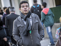 Pedestrians are facing a freezing winter morning on Avenida Paulista in Sao Paulo, on July 01, 2024. (