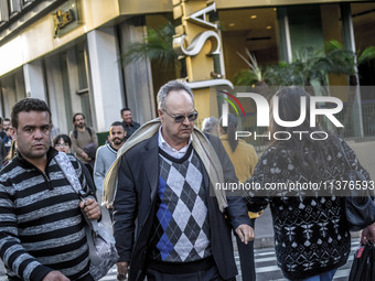 Pedestrians are facing a freezing winter morning on Avenida Paulista in Sao Paulo, on July 01, 2024. (