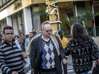 Pedestrians are facing a freezing winter morning on Avenida Paulista in Sao Paulo, on July 01, 2024. (