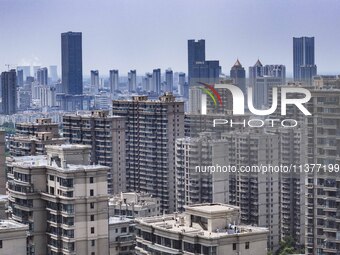 A photo is showing residential buildings in Huai'an, China, on July 1, 2024. (