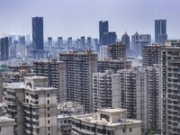 A photo is showing residential buildings in Huai'an, China, on July 1, 2024. (