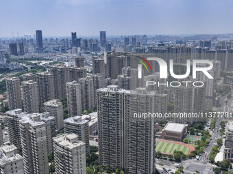 A photo is showing residential buildings in Huai'an, China, on July 1, 2024. (