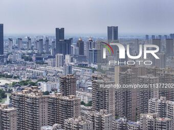 A photo is showing residential buildings in Huai'an, China, on July 1, 2024. (