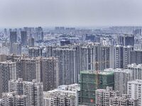 A photo is showing residential buildings in Huai'an, China, on July 1, 2024. (