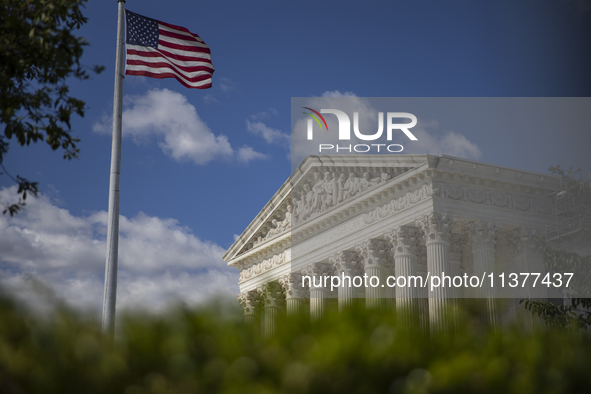 The United States Supreme Court is being seen in Washington, DC, on July 01, 2024. The Supreme Court is ruling on Monday that former Preside...