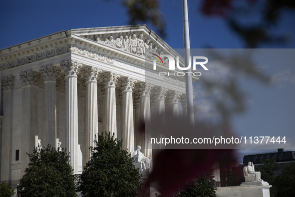 The United States Supreme Court is being seen in Washington, DC, on July 01, 2024. The Supreme Court is ruling on Monday that former Preside...