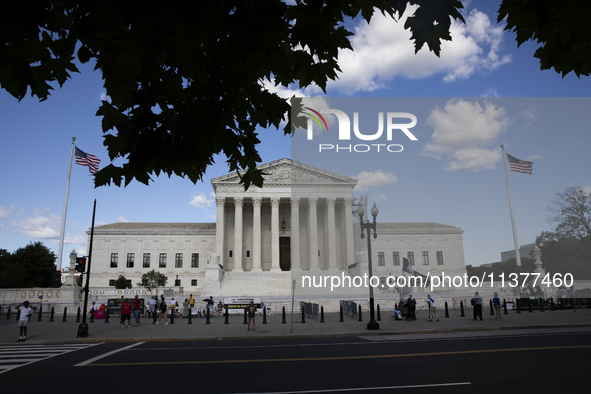 The United States Supreme Court is being seen in Washington, DC, on July 01, 2024. The Supreme Court is ruling on Monday that former Preside...