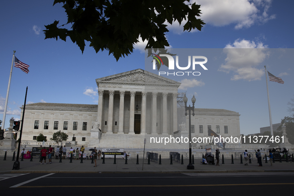 The United States Supreme Court is being seen in Washington, DC, on July 01, 2024. The Supreme Court is ruling on Monday that former Preside...